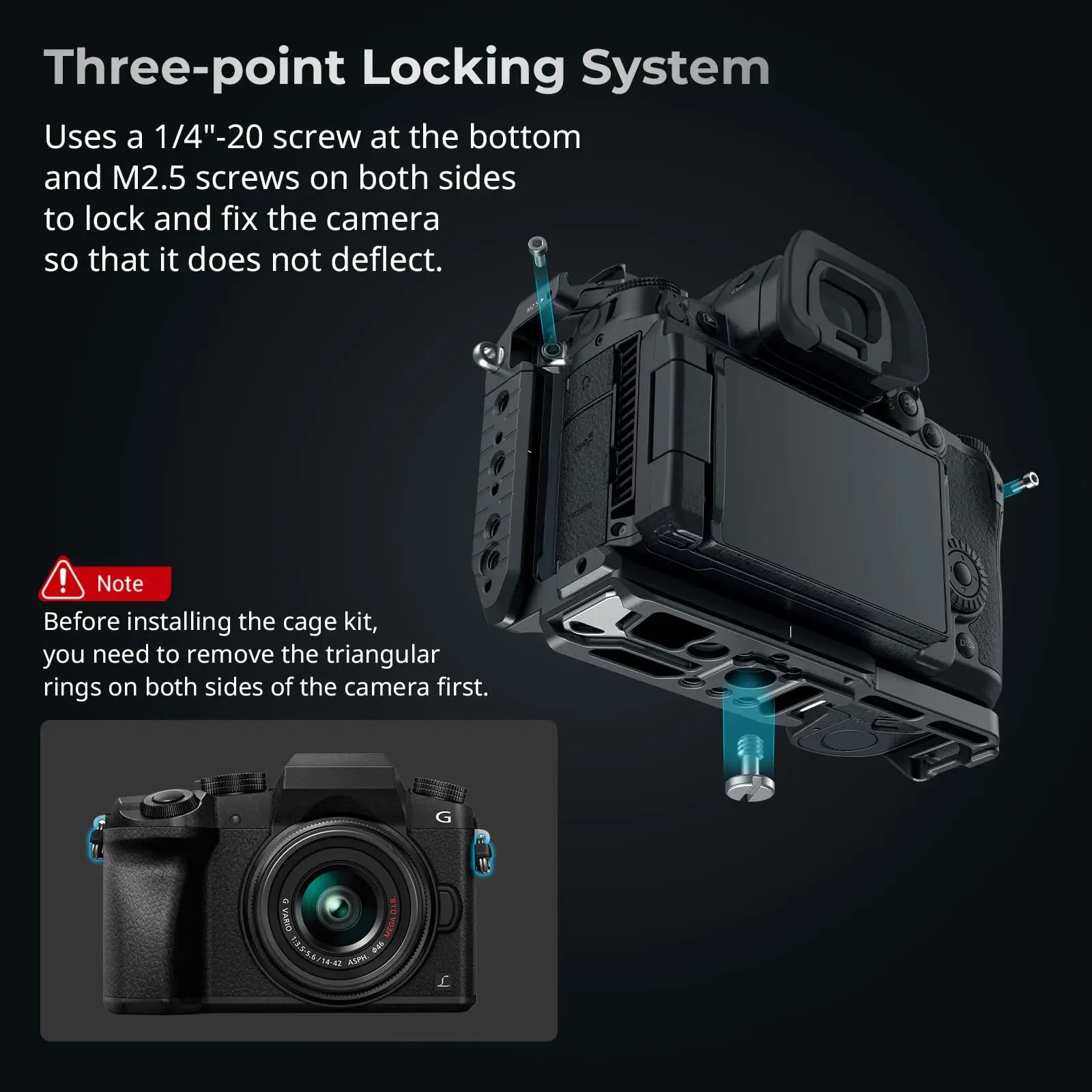 SmallRig HawkLock Quick Release Cage Kit for Panasonic LUMIX GH7/GH6, with Top Handle Kit, Cable Clamp for HDMI and USB-C 4825