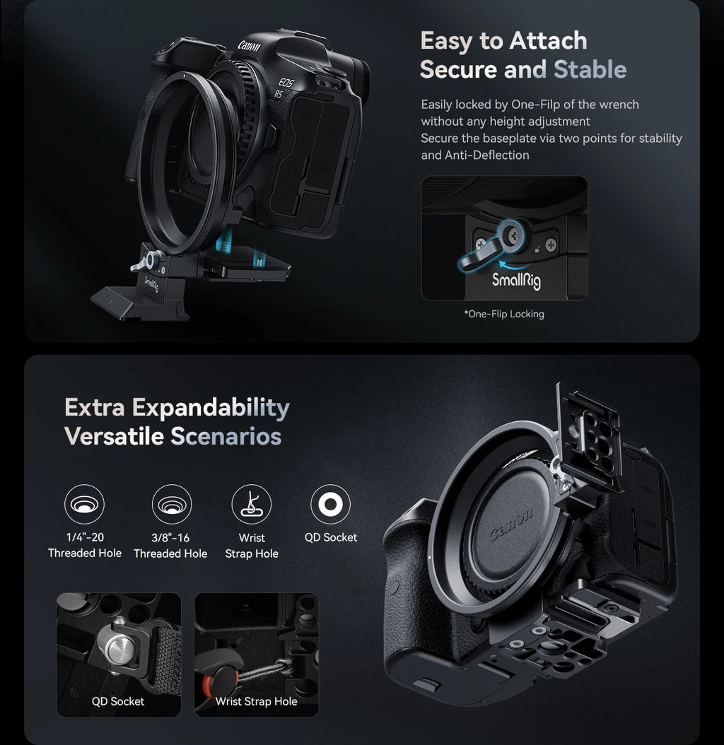 SmallRig Rotatable Plate Kit for Canon EOS R5 / R5C / R6 / R6 Mark II