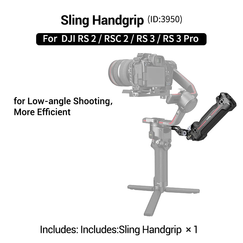 SmallRig Wireless Control Sling Handgrip  for DJI RS 2, for DJI RS 3 Pro / RS 4/RS 4 Pro with Wireless Controller 3920