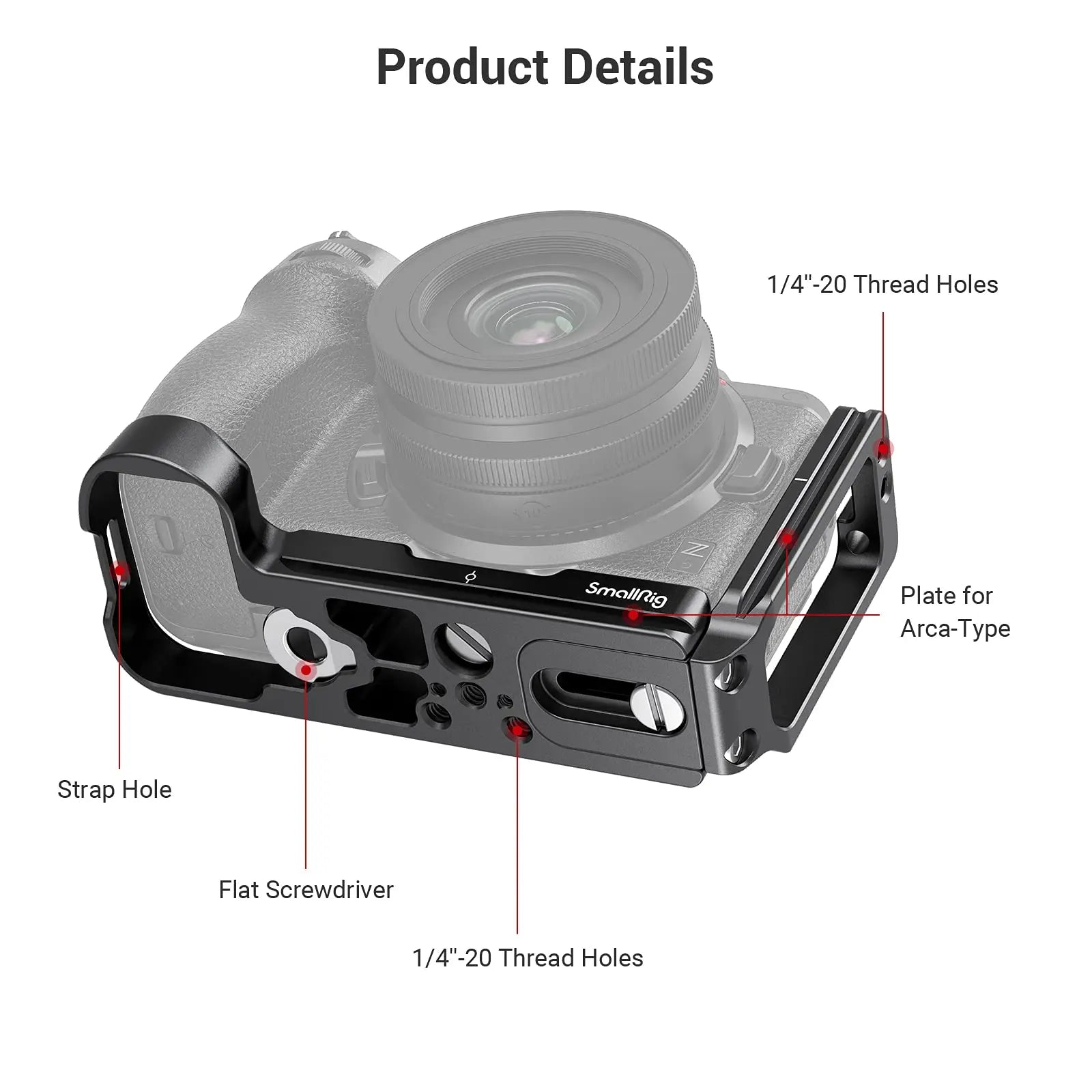 SmallRig Camera L Bracket for Nikon Z5/Z6/Z7 Camera w/ Arca-Type 1/4"