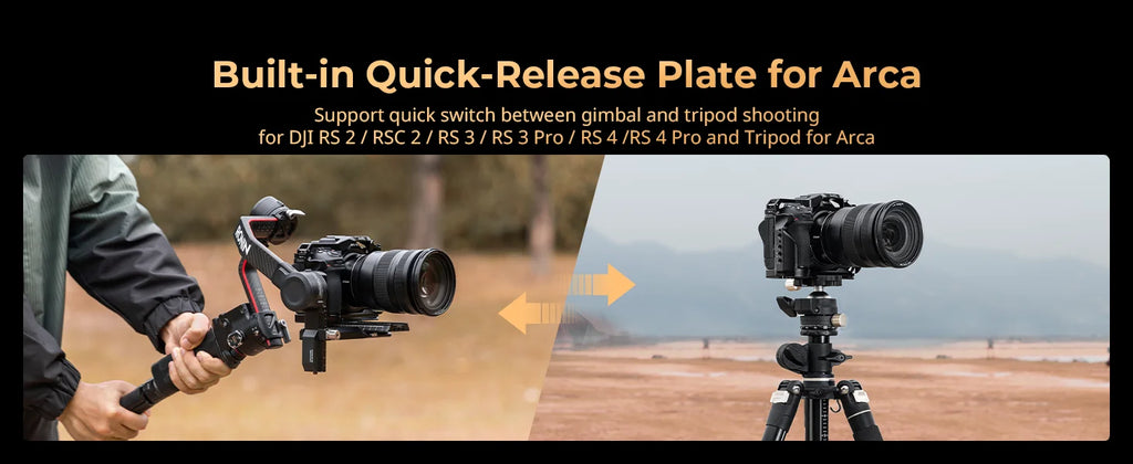 SmallRig Camera Cage for Nikon Z 6III with Arca-Swiss Quick Release Plate for DJI RS 3 /RS 3 Pro /RS 4 /RS 4 Pro or Tripod Mount