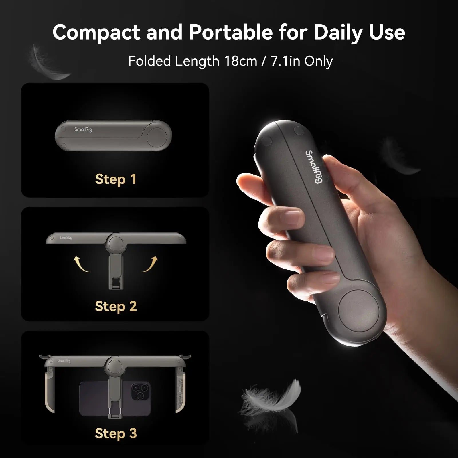 SmallRig P20 Foldable Universal Phone Cage, Smartphone Video Rig Case Stabilizer Tripod Mount