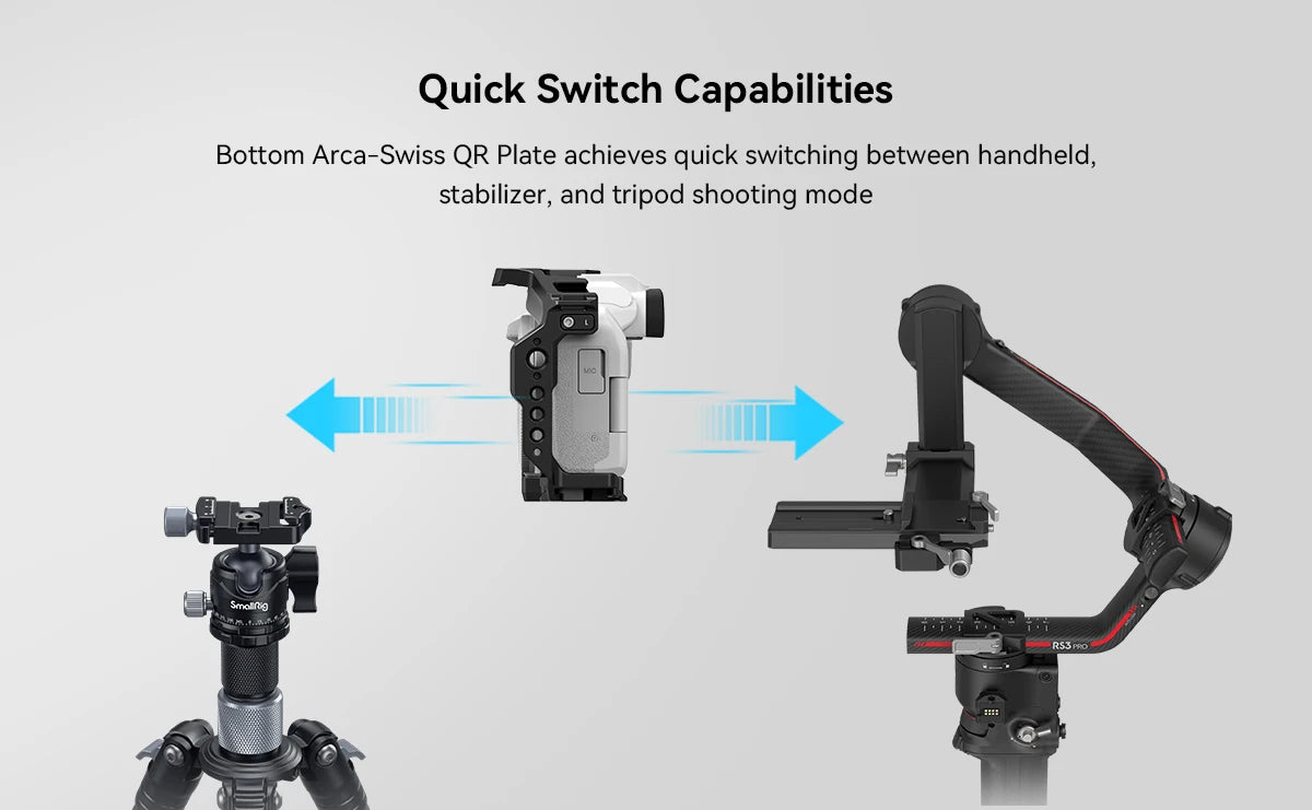 SmallRig Cage for Canon EOS R50 All-in-one Cage with 1/4"-20 Hole, ARRI 3/8"-16 Locating Hole, Cold Shoe Mount, NATO Rail