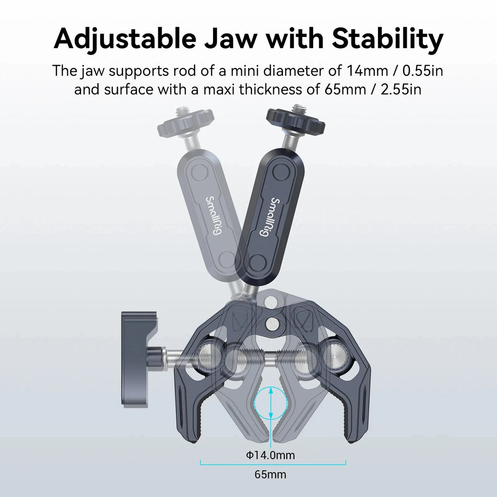 SmallRig Super Crab-Shaped Clamp with Ballhead Magic Arm