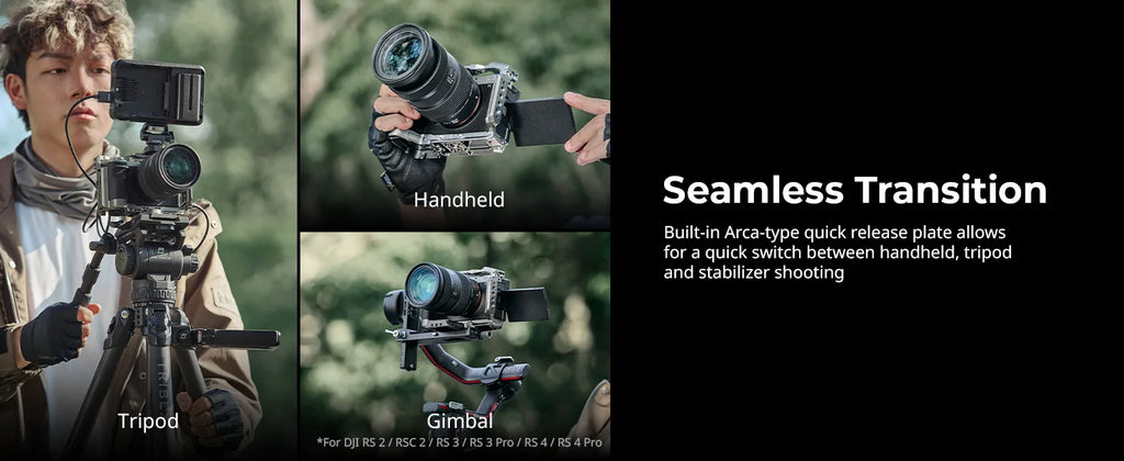 SmallRig A7C II / A7CR “HawkLock” Quick Release Cage Kit with Silicone Handle for Sony Alpha 7C II / 7CR 5198