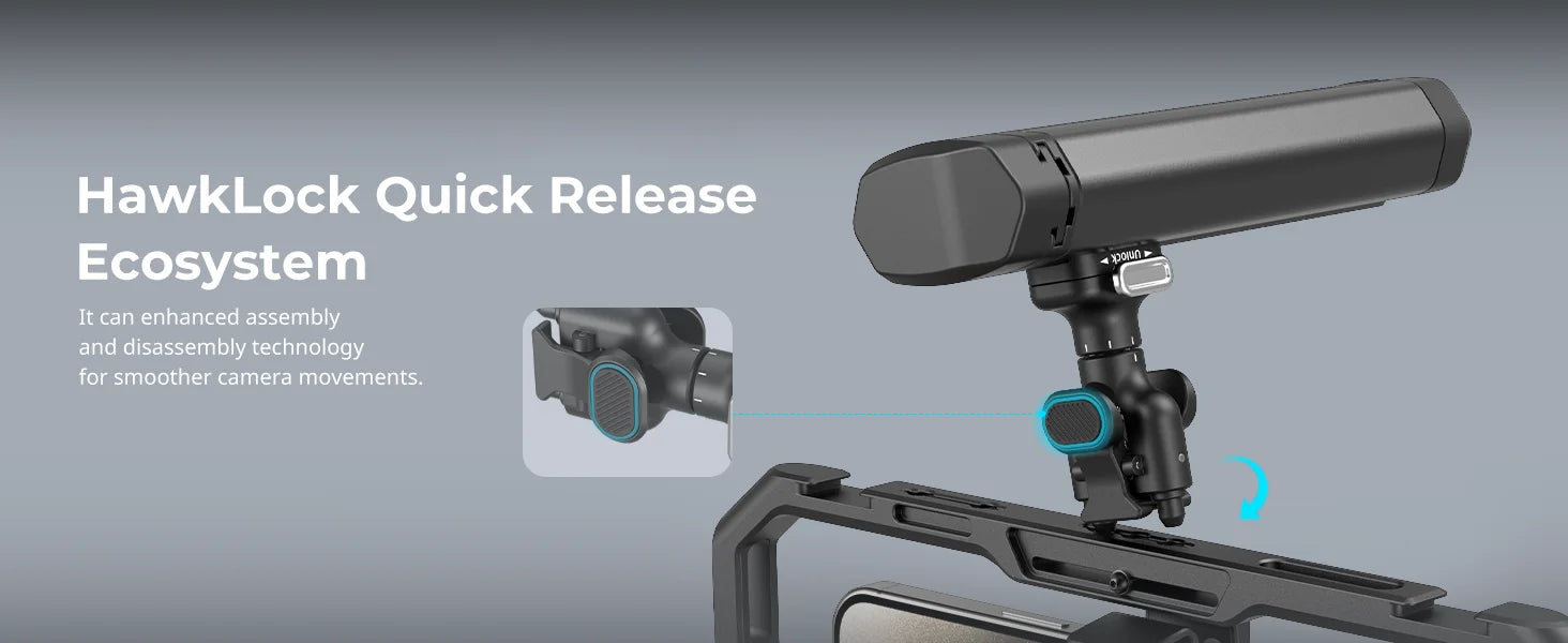 SmallRig Bilateral Quick Release Side Handle for Professional Mobile Video Shooting Infinite Rotation Phone Side Handle 4842