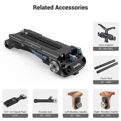 SMALLRIG Quick Release Shoulder Plate for Sony VCT-14 Tripod Adapter with Rosettes Built-in Flat Wrench Shoulder Pad Pro 2837B