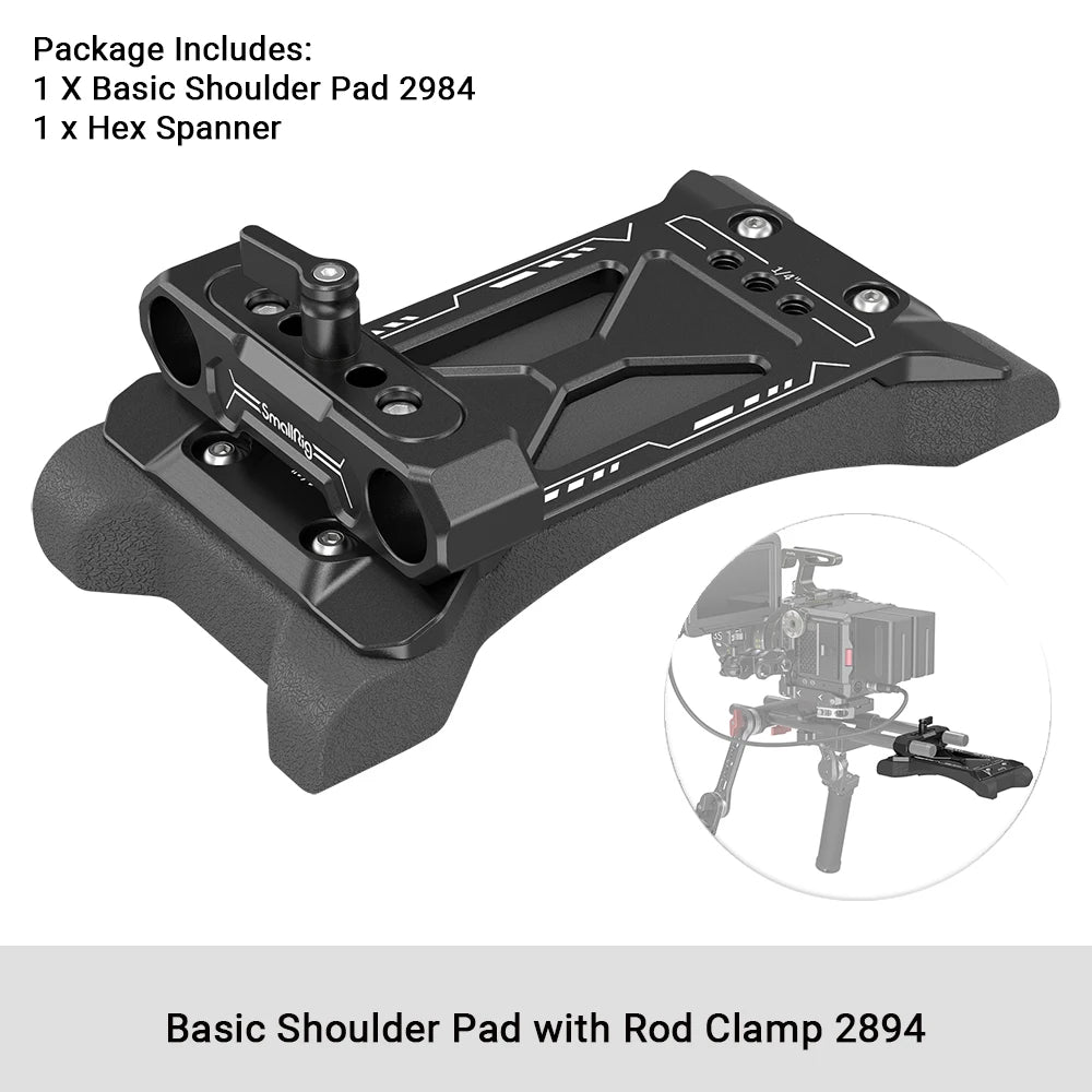 SmallRig Universal Shoulder Platform Kit Camera Shoulder Rig 15mm Rod Support System Camera for DSLR Camcorder 2896C