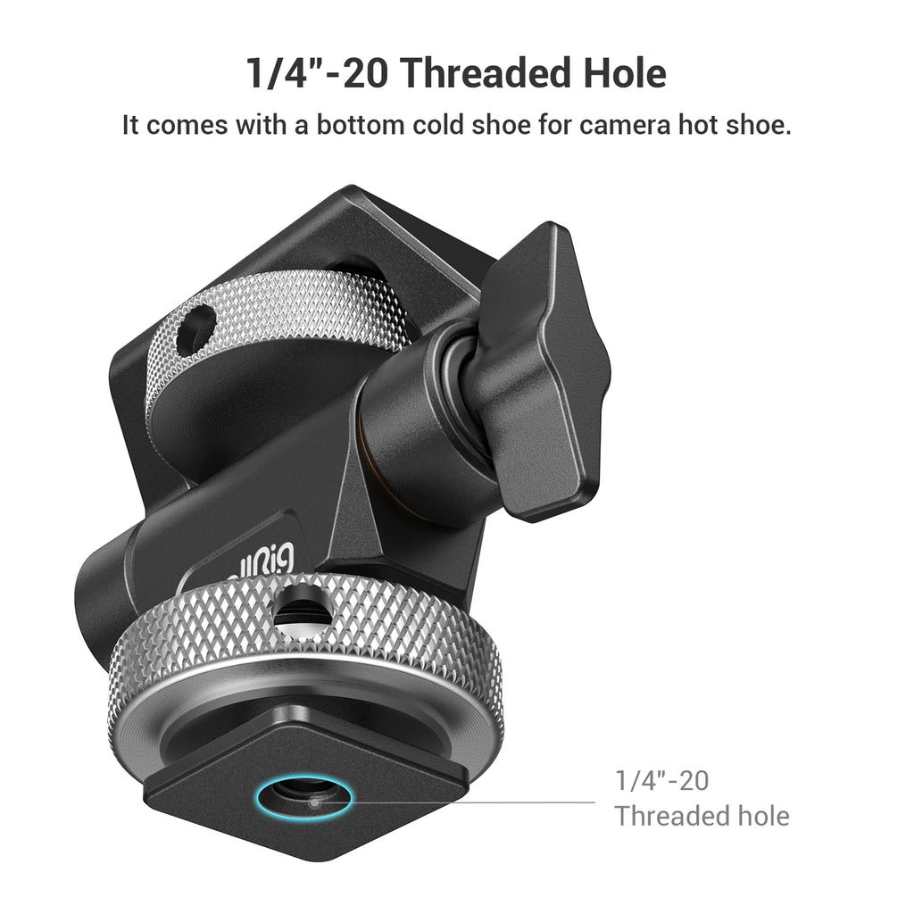 SmallRig Quick Release Monitor Holder Camera Clamp Swivel and Tilt Adjustable Monitor Mount with Cold Shoe / ARRI /  NATO Mount