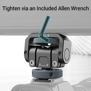 SmallRig Monitor Mount Lite with Cold Shoe Swivels 360° and tilts 180° Adjustable Built-in 1/4"-20 Threaded Hole for Magic Arm