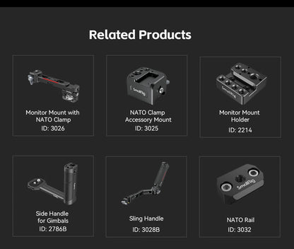 SmallRig Mount Plate for Arca-Swiss, for DJI RS 3 Mini 4195 and Extended Vertical Arm for DJI RS 3 Mini 4196
