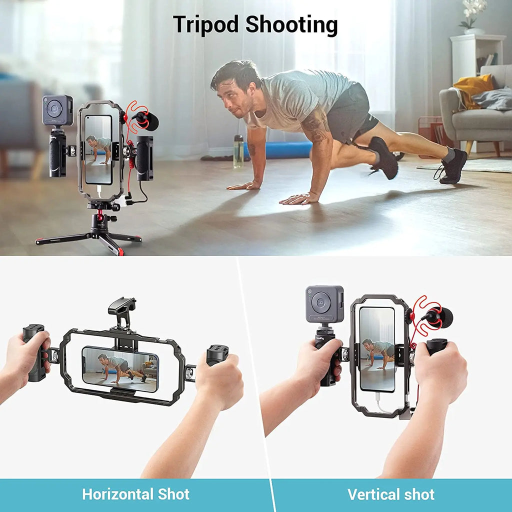 SmallRig Cage for iPhone & Universal Single Handle Handgrip