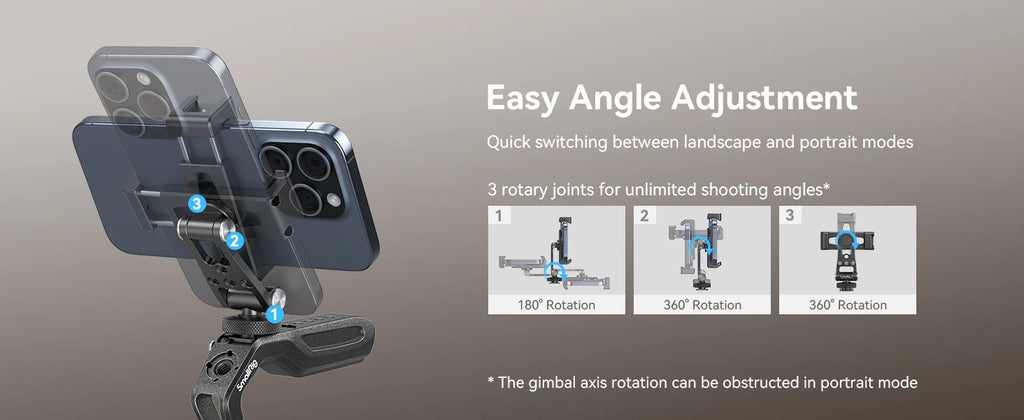 SmallRig Metal Phone Holder with Cold Shoe for 57-88mm