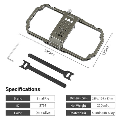 SmallRig Cage for iPhone & Universal Single Handle Handgrip