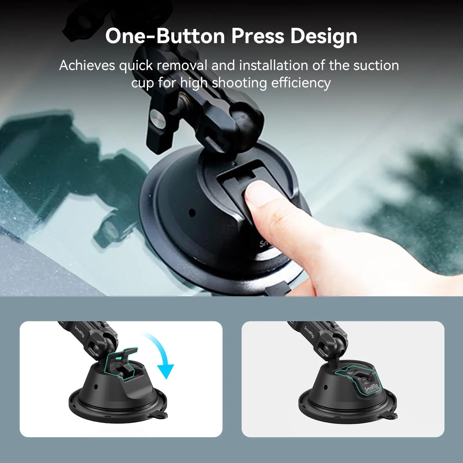 SmallRig Portable Suction Cup Mount Support for Smartphones / Action Cameras