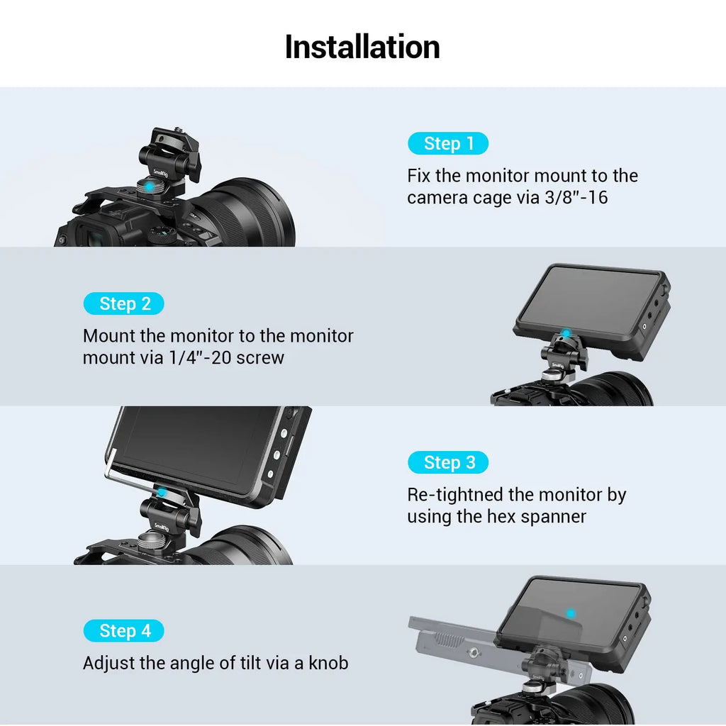 SmallRig Swivel and Tilt Adjustable Monitor Mount with ARRI-Style Mount