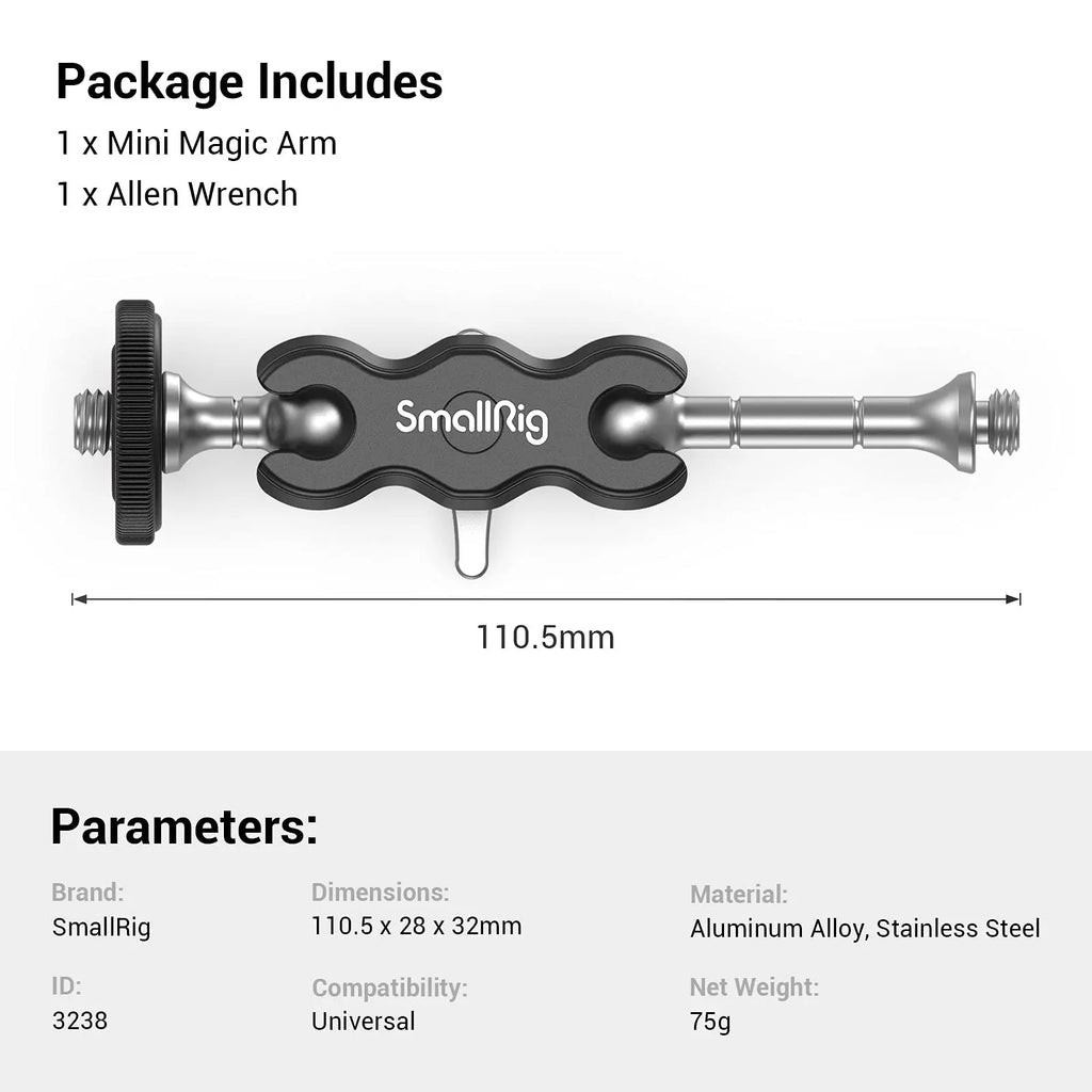 SmallRig Mini Magic Arm with Dual Universal Ball Head