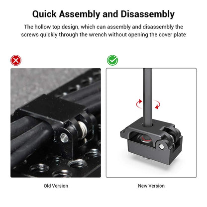 SmallRig Universal Spring Cable Clamp (2 pcs), Lightweight and Portable Cable Clamp Suit for Cables, Charging Cables MD2418