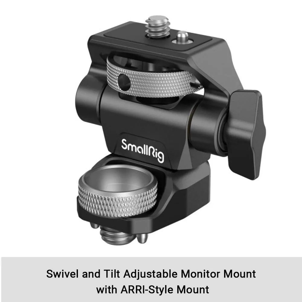 SmallRig Quick Release Monitor Holder Camera Clamp Swivel and Tilt Adjustable Monitor Mount with Cold Shoe / ARRI /  NATO Mount