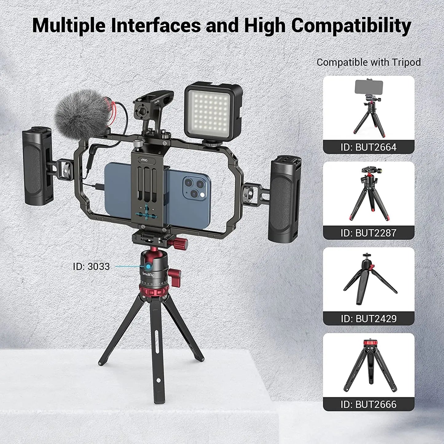 SmallRig Cage for iPhone & Universal Single Handle Handgrip