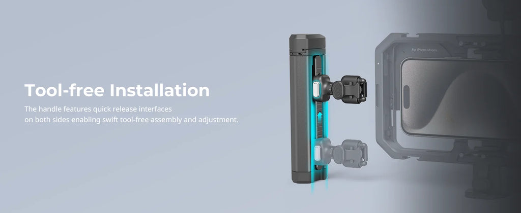 SmallRig Bilateral Quick Release Side Handle for Professional Mobile Video Shooting Infinite Rotation Phone Side Handle 4842