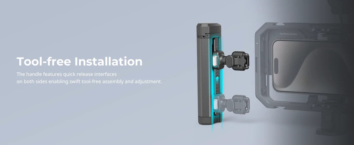 SmallRig Bilateral Quick Release Side Handle for Professional Mobile Video Shooting Infinite Rotation Phone Side Handle 4842