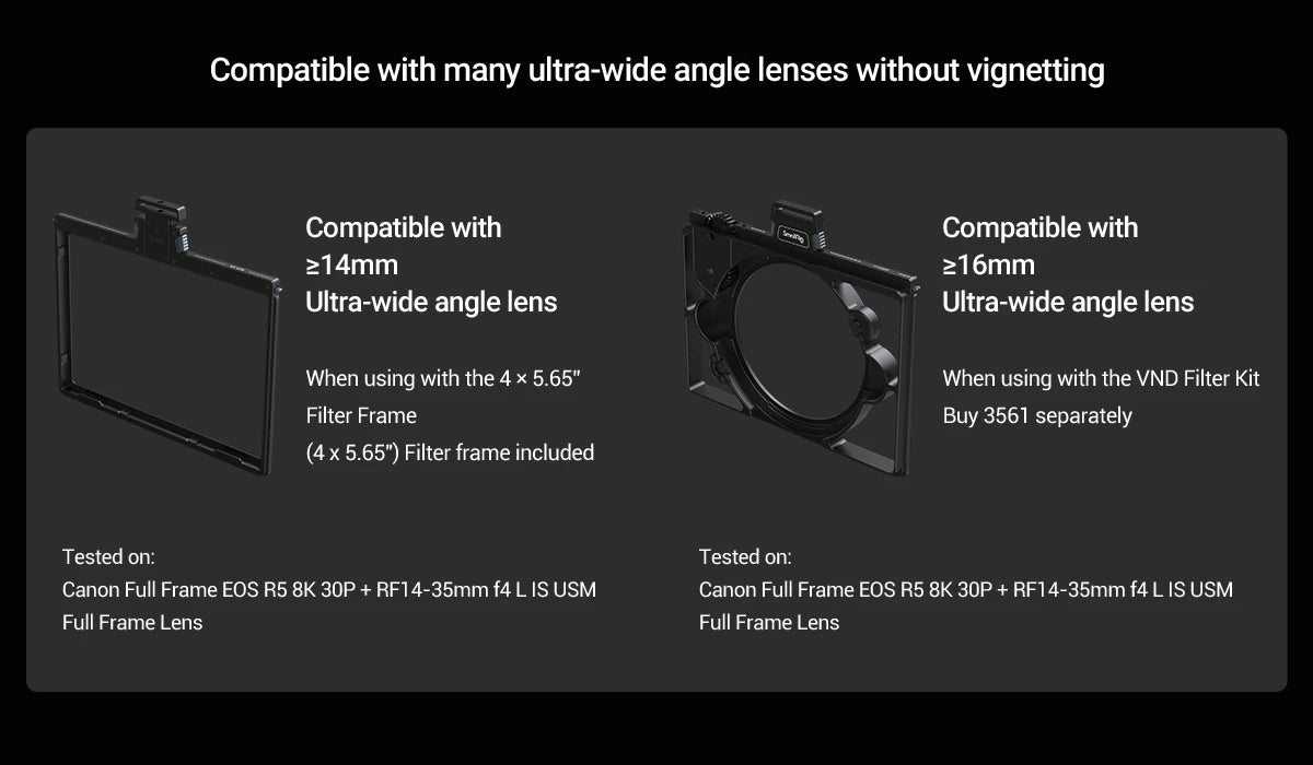 SmallRig Multifunctional Modular Matte Box (Φ114mm) Basic Kit for DSLR Cameras All-Round Light Blocking Quick Disassembly