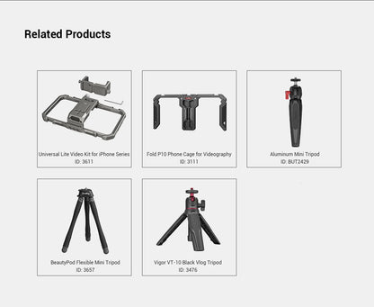SmallRig Multifunctional Universal Metal Smartphone Holder with Cold Shoe Mount and 1/4"-20 Threaded Holes Portable 3559
