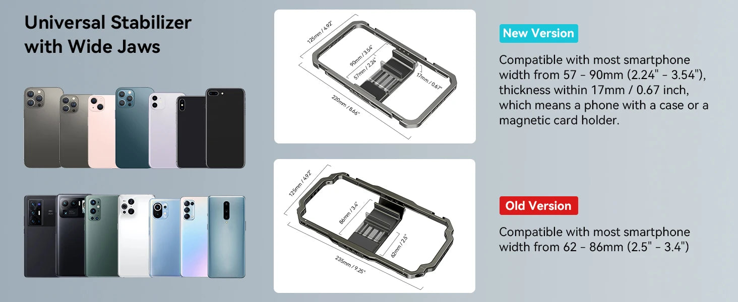 SmallRig Universal Mobile Phone Cage Smartphone Video Rig Filmmaking Vlogging Case