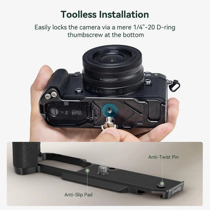 SmallRig Z fc Handgrip L-Shape Grip Holder for Nikon Z fc Camera, Retro-Style Side Handle with 1/4"-20 Threaded Hole, Cold Shoe