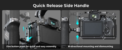 SmallRig HawkLock H21 Quick Release Rotating Side Handle Kit, Rotate 360° , Suit for H21 Quick Release Sliderl, Cages, Plates