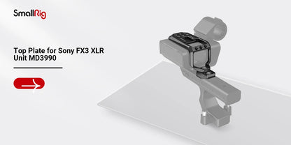 SmallRig Top Plate for Sony FX30 / FX3 XLR Unit to Protect for Sony FX3 XLR Handle with 1/4'' Threaded Holes Cold Shoe MD3990