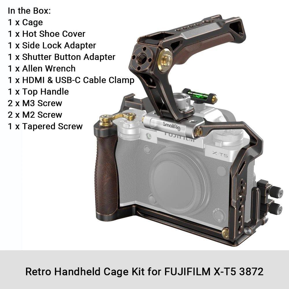 SmallRig Multifunctional Cage for FUJIFILM X-T5 Retro Handheld Cage Kit