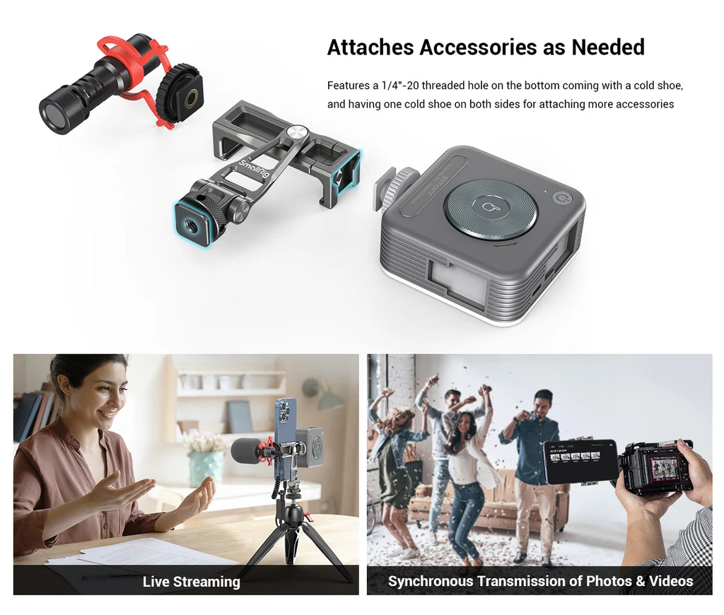 SmallRig Multifunctional Universal Metal Smartphone Holder with Cold Shoe Mount