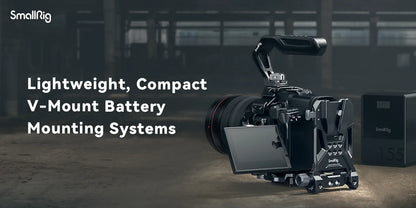 SmallRig V-Mount Battery Plate, V Lock Battery Mounting Plate with Quick Release Plate for Arca-Swiss, 1/4"-20 Threads for DSLR