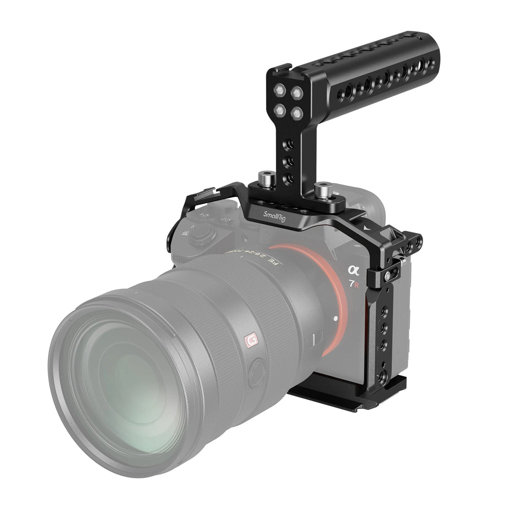 SmallRig Cage for Sony A7 III / A7R III, Aluminum Alloy Cage with Arca Quick Release Plate, Built-in Cold Shoe, NATO Rail 2087D