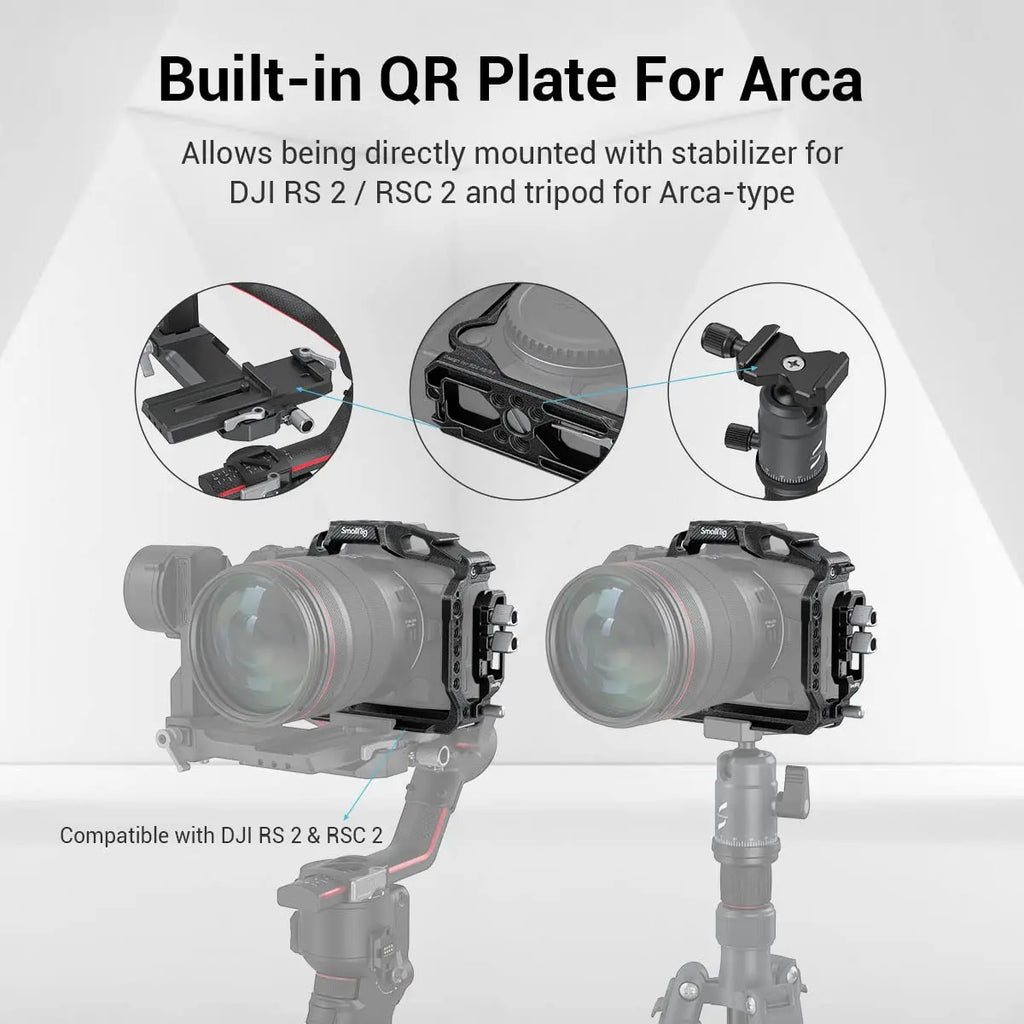 SmallRig “Black Mamba“ Camera Half Cage & Cable Clamp for Canon EOS R5 & R5C & R6