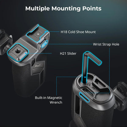 SmallRig HawkLock H21 Quick Release Rotating Side Handle Kit, Rotate 360° , Suit for H21 Quick Release Sliderl, Cages, Plates