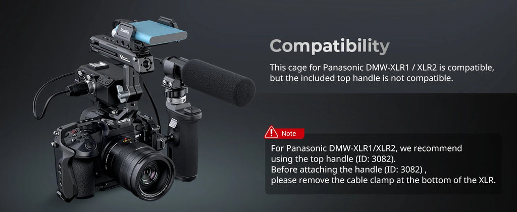 SmallRig HawkLock Quick Release Cage Kit for Panasonic LUMIX GH7/GH6, with Top Handle Kit, Cable Clamp for HDMI and USB-C 4825