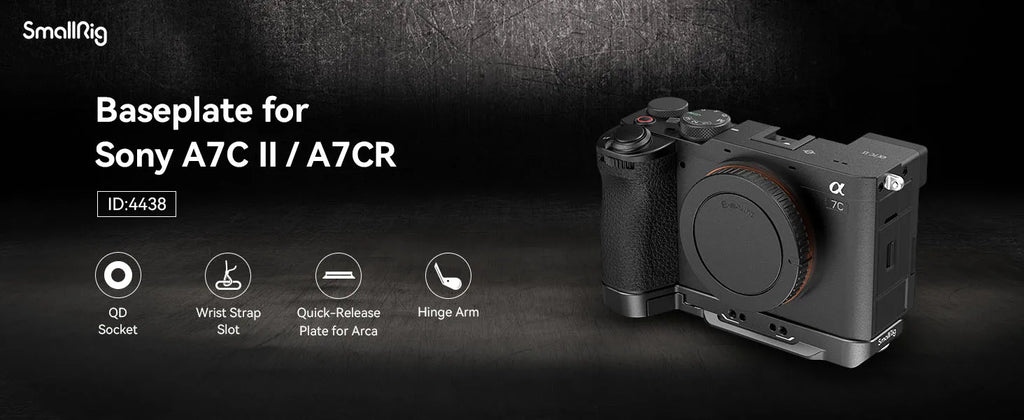 SmallRig Bottom Mount Plate for Sony Alpha 7C II /Alpha 7CR Camera Baseplate Can Install on Tripod for DJI RS 3 Pro Gimbals 4438
