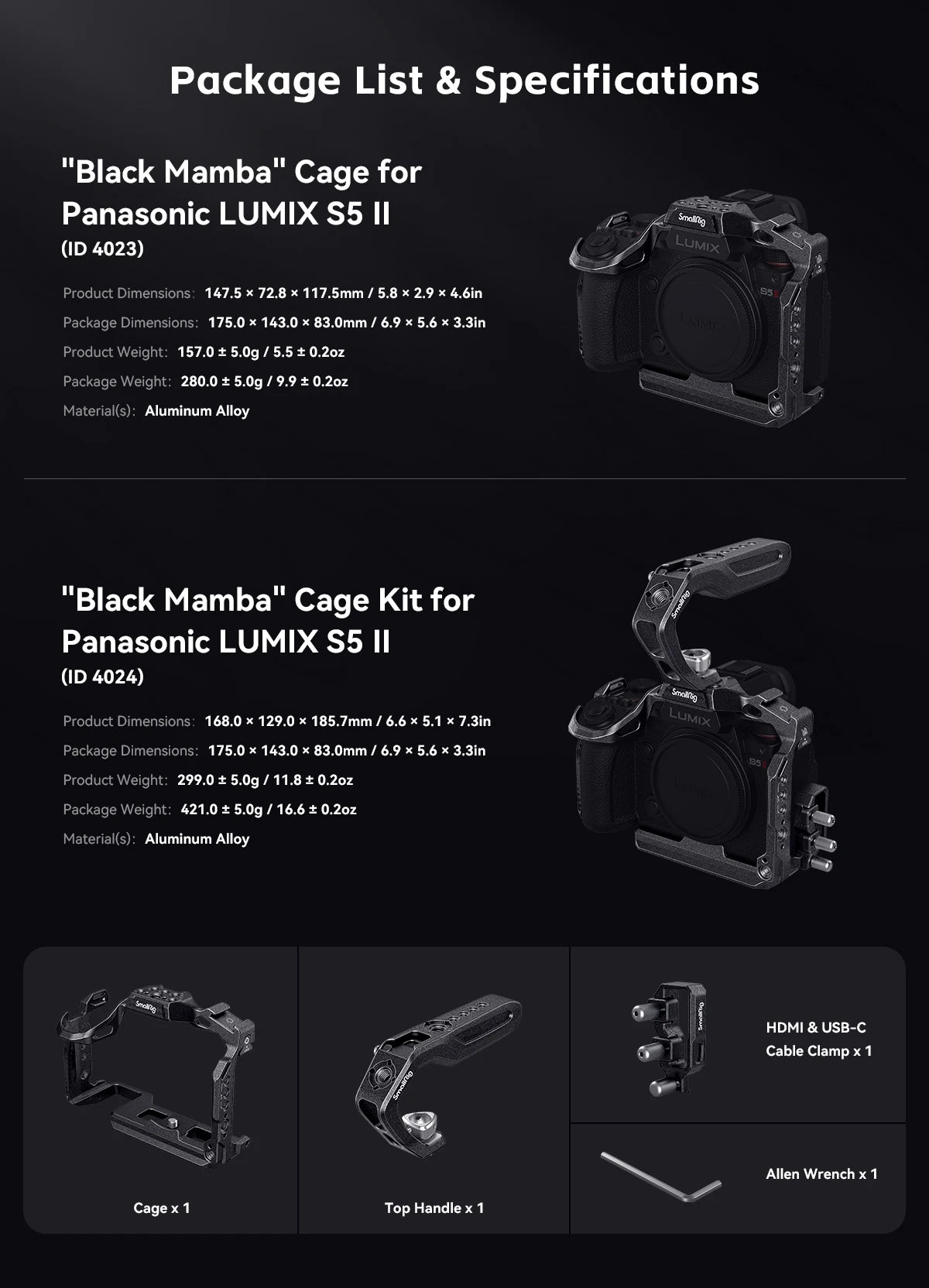 SmallRig S5 II Cage S5 IIX