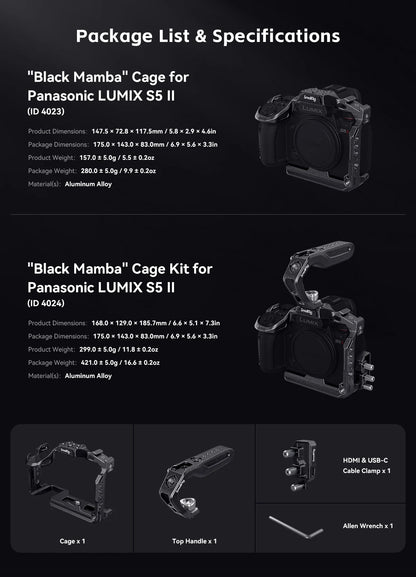 SmallRig S5 II Cage S5 IIX