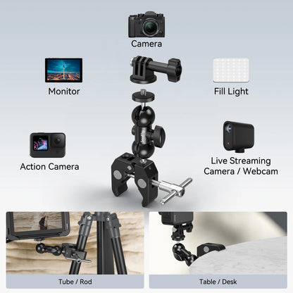 SmallRig Crab-Shaped Clamp Kit with Ballhead Magic Arm