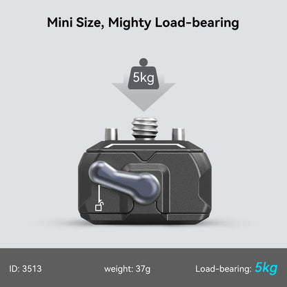 SmallRig Drop-in HawkLock Universal Mini Quick Release Clamp and Plate QR Plate Tripod Mount Adapter