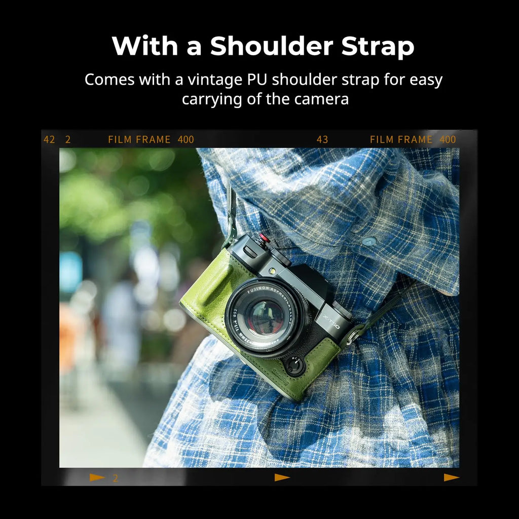 SmallRig X-T50 Half Leather Case Kit with Shoulder Strap