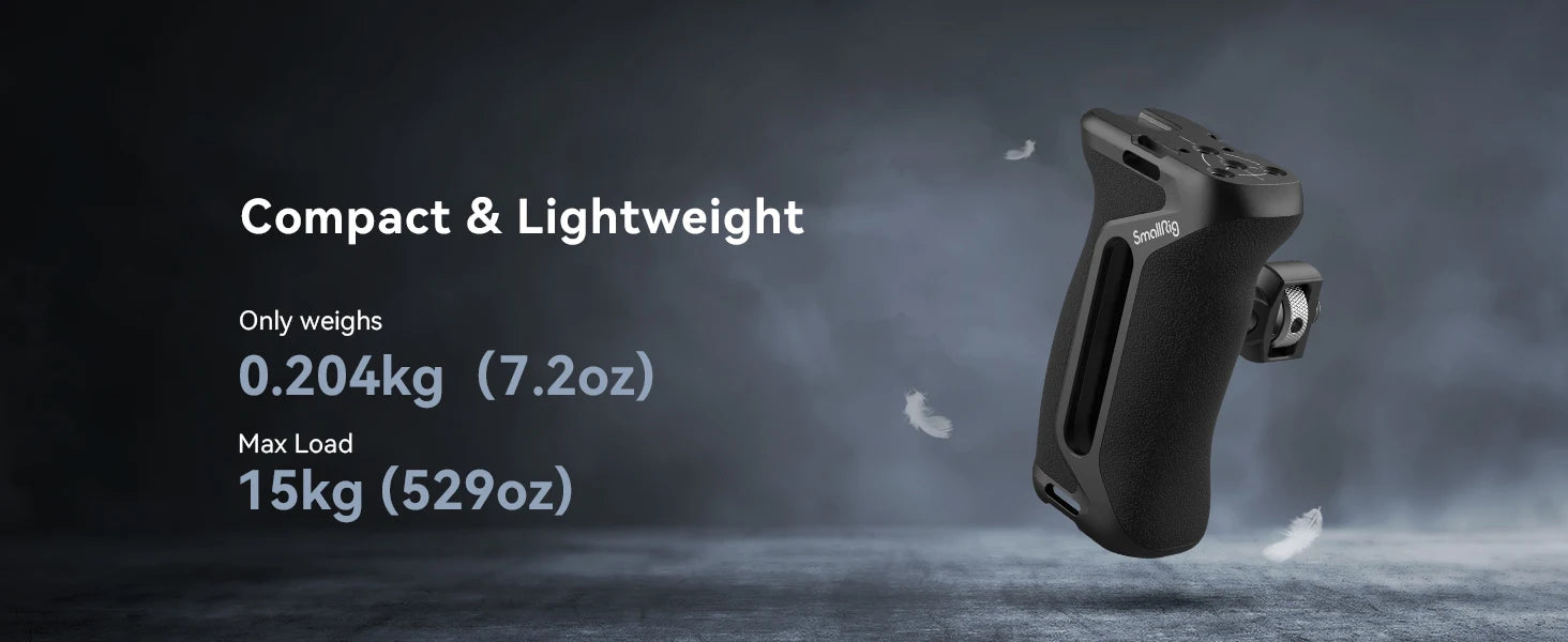 SmallRig Adjustable Side Handle with Two-in-One Locating Screw for Cages and Plate with ARRI 3/8"-16 or 1/4"-20 Holes Left/Right