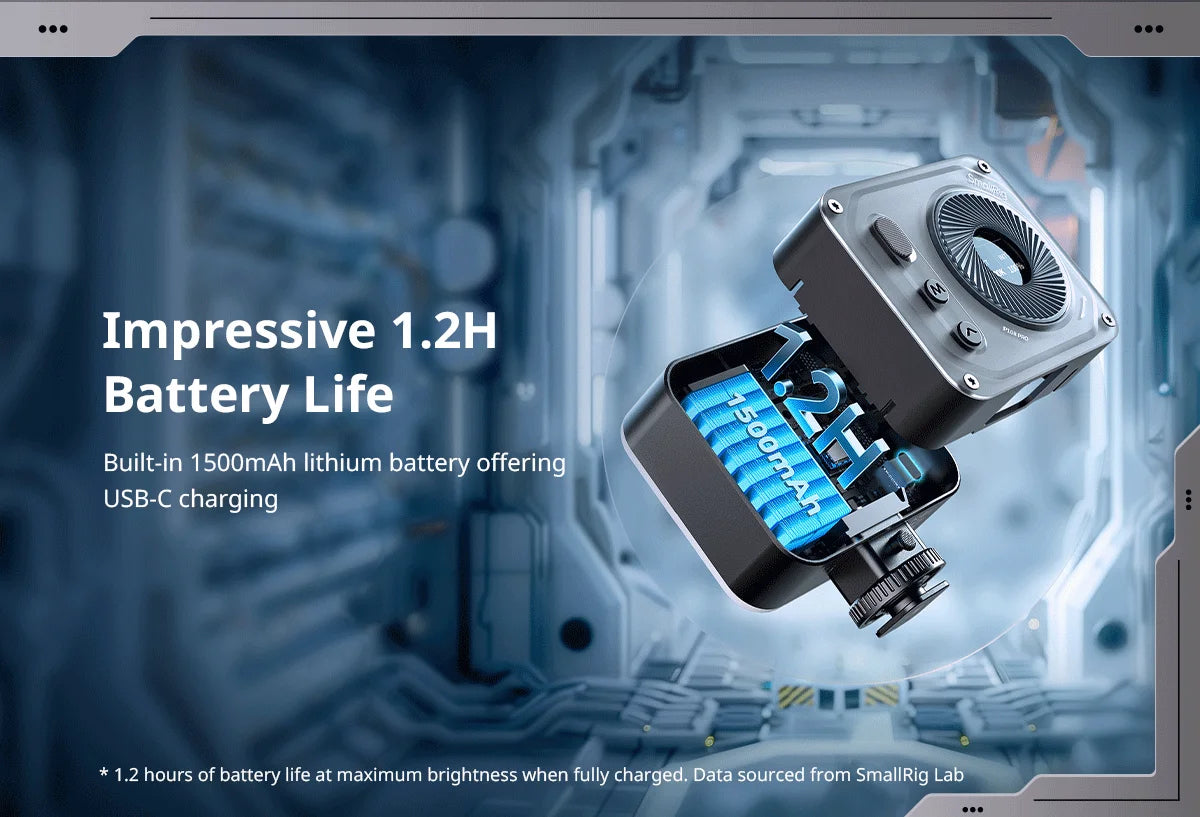 SmallRig Vibe P96 Pro mini LED Video Light, Pink & Black Color