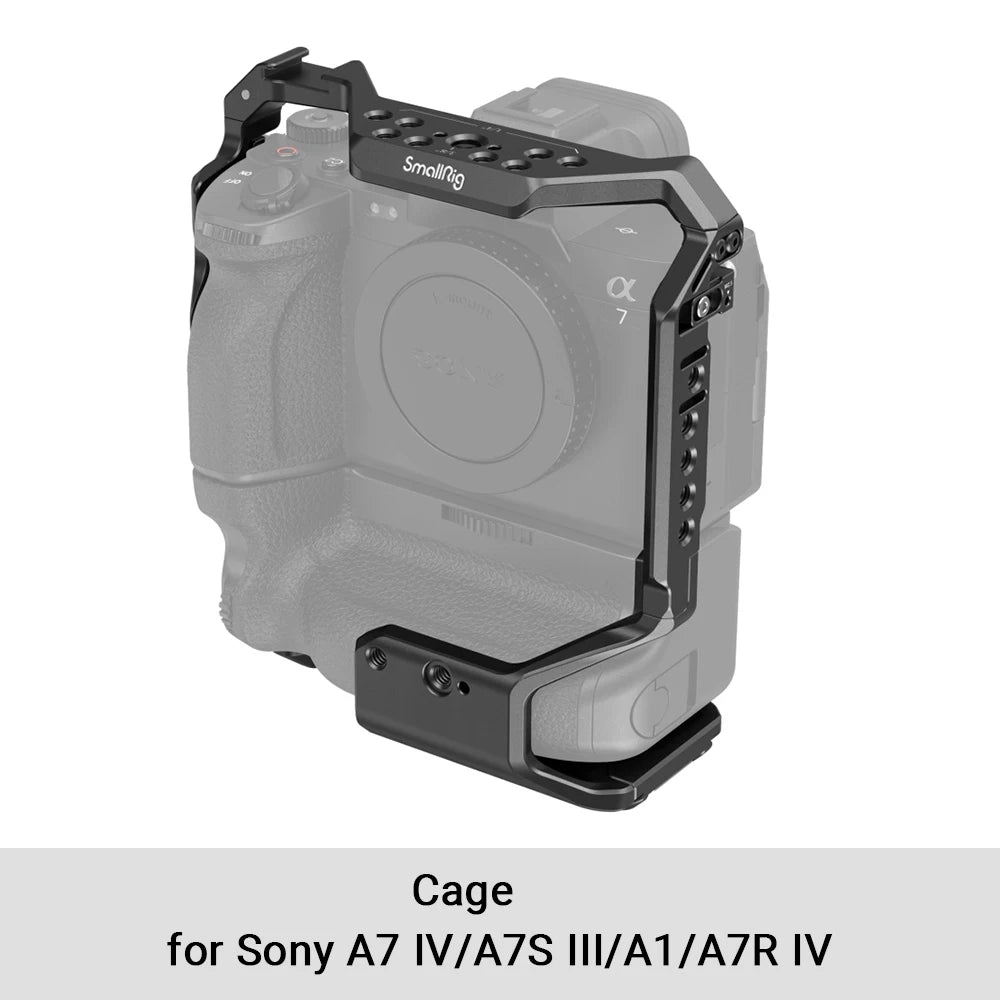 SmallRig Full Dslr for Sony A7 IV a7m4 Camera Cage Rig for Sony Alpha 7 IV/A7S III/A1/A7R  IV with Multi-Mounting Options Rigs