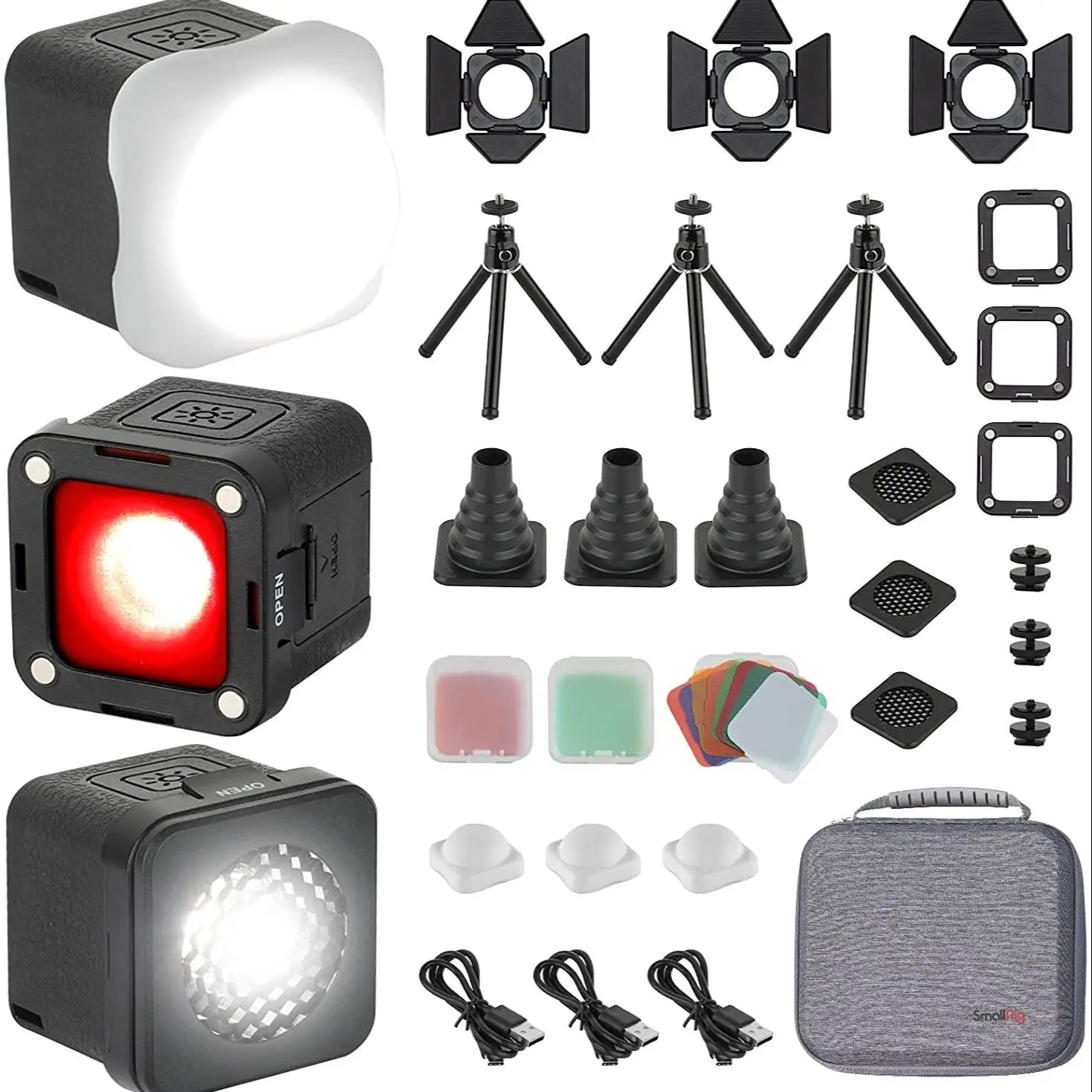 SmallRig Waterproof Portable Lighting Kit Mini Cube with 8 Color Filters