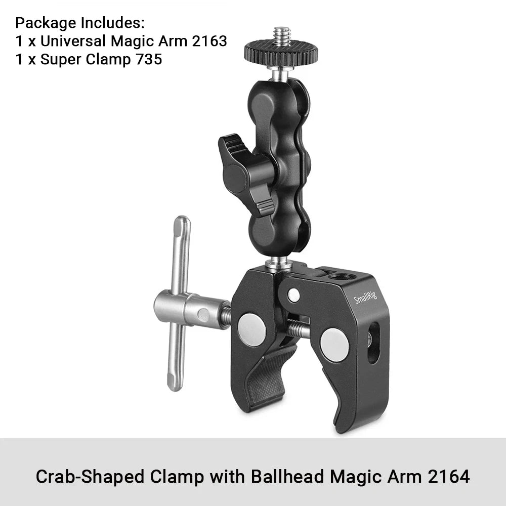 SmallRig Multi-Functional Ballhead Clamp with Double Ball Adapter (2164)